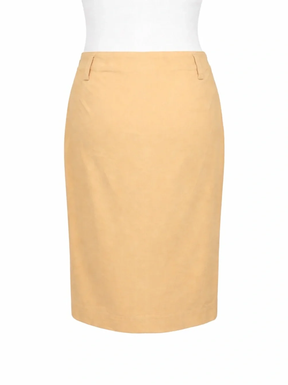 Brooks Brothers 346 Stretch Tan Khaki Cotton Pencil Skirt Size 4 - Picture 4 of 7